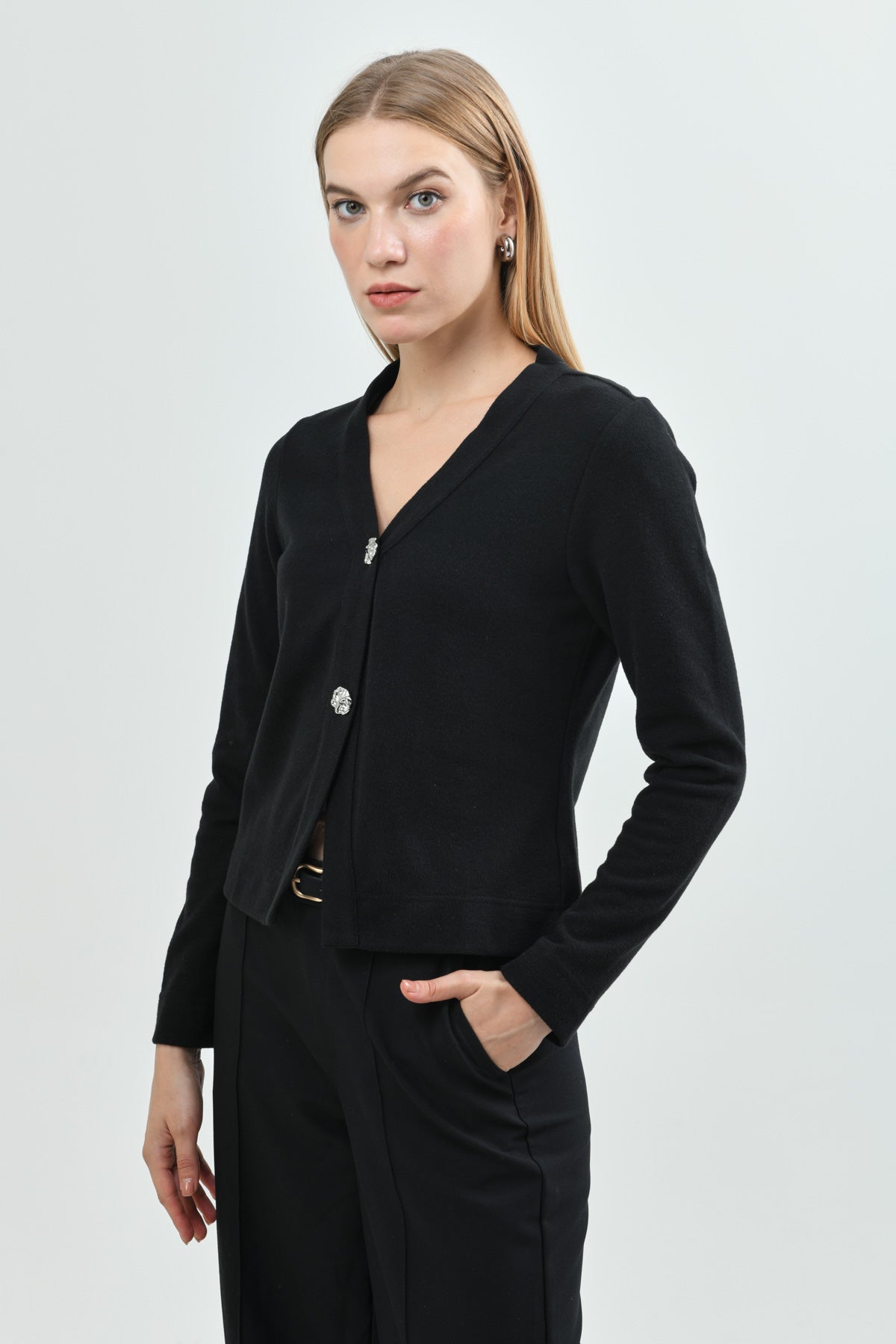 Sweater Regular Mujer Negro