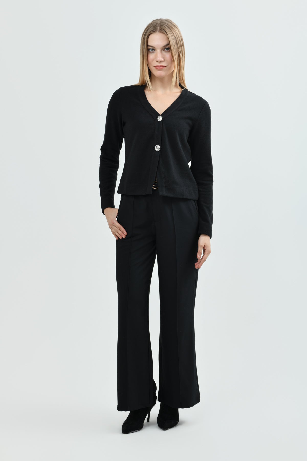 Sweater Regular Mujer Negro