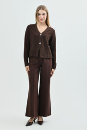 Sweater Regular Mujer Café Oscuro