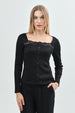Polera Mujer Slim Fit Negro