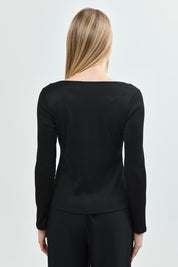 Polera Mujer Slim Fit Negro
