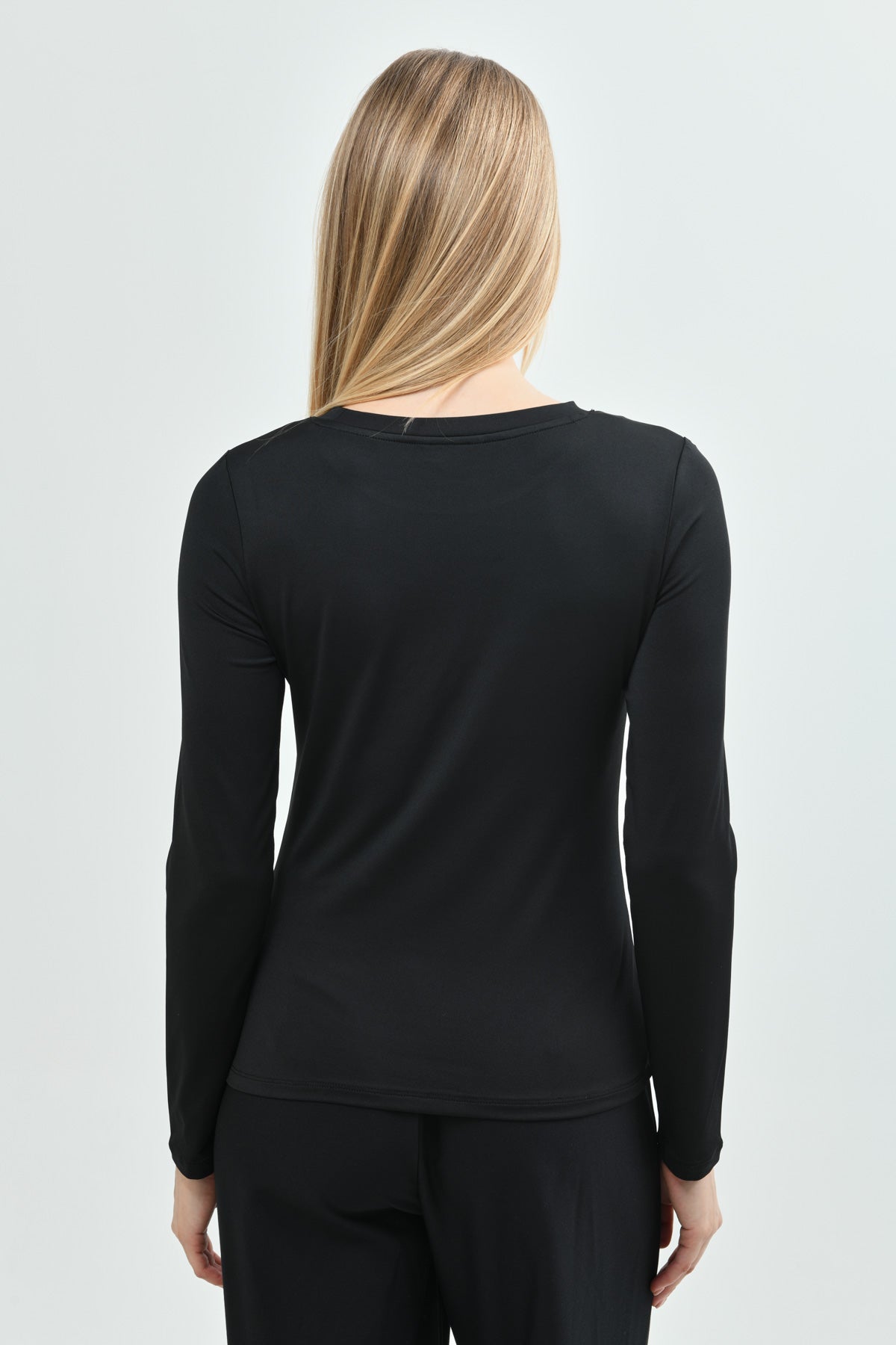 Polera Slim Fit Mujer Negro