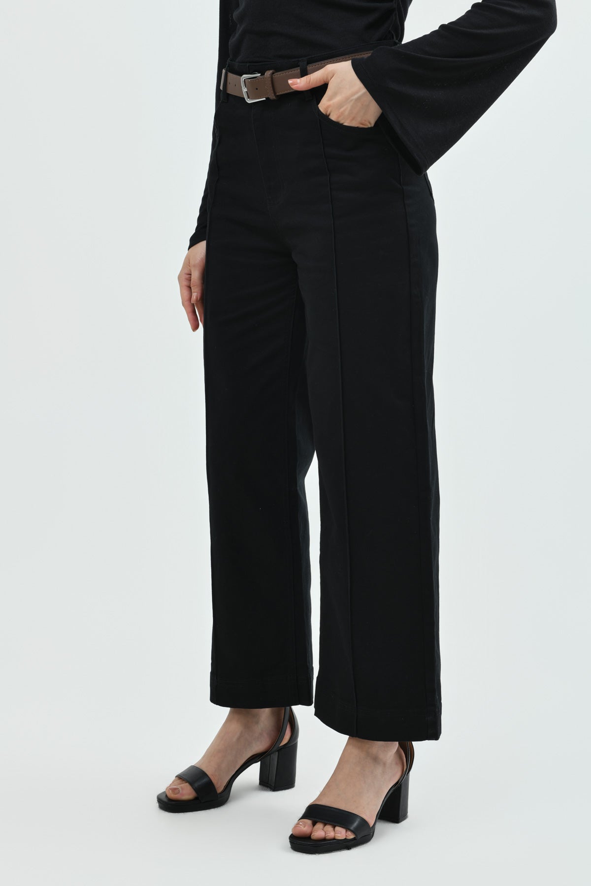Pantalón Mujer Recto Negro