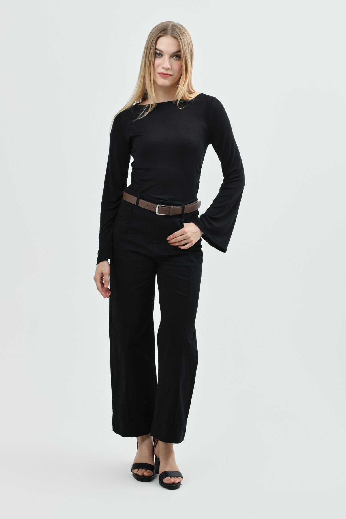 Pantalón Mujer Recto Negro