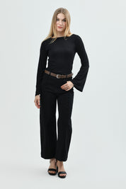 Pantalón Mujer Recto Negro