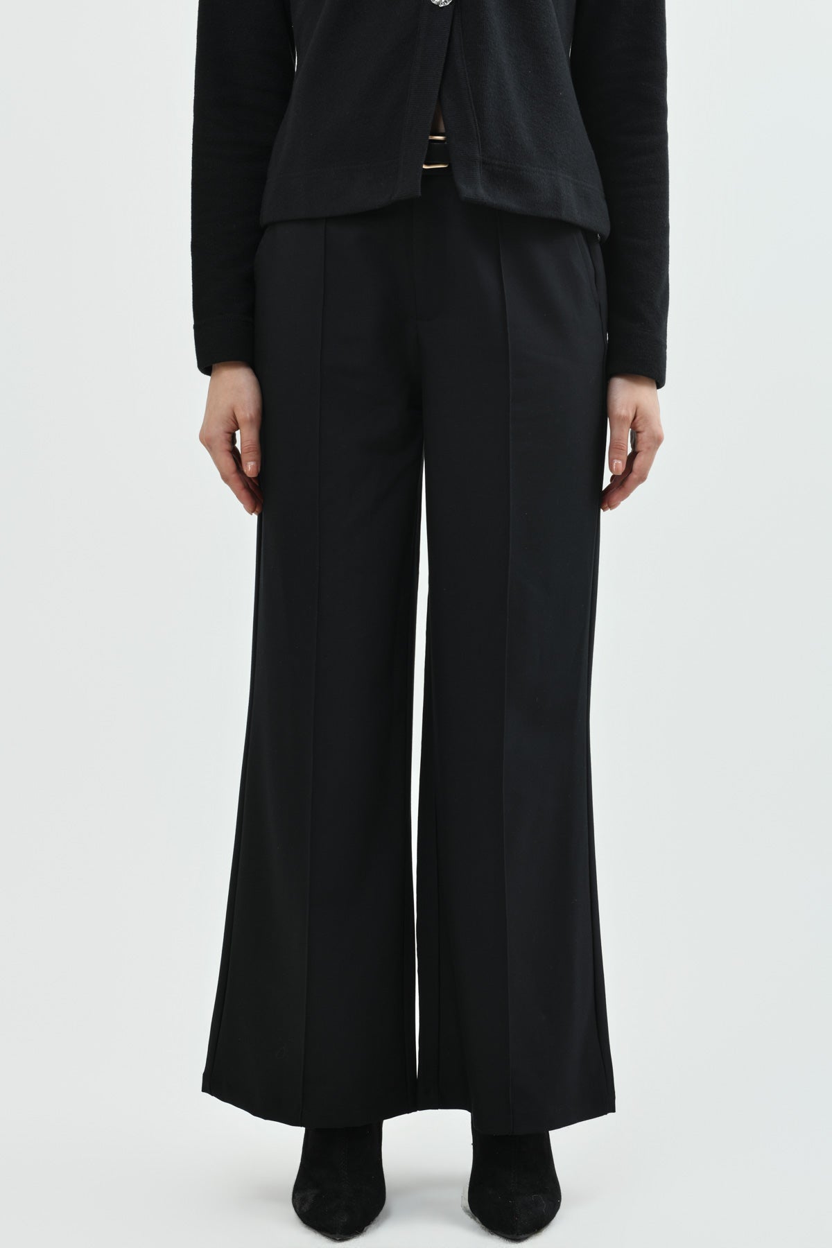 Pantalón Mujer Wide Leg Negro