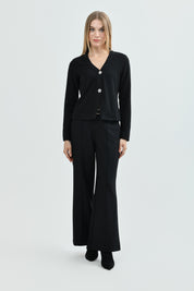 Pantalón Mujer Wide Leg Negro