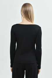 Polera Slim Mujer Negro