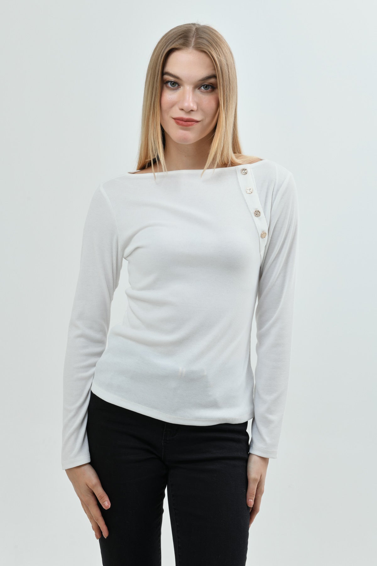 Polera Slim Mujer Crudo