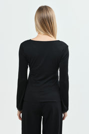 Polera Mujer Ajustado Negro