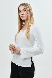 Polera Mujer Ajustado Crudo