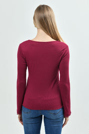 Polera Mujer Ajustado Fucsia