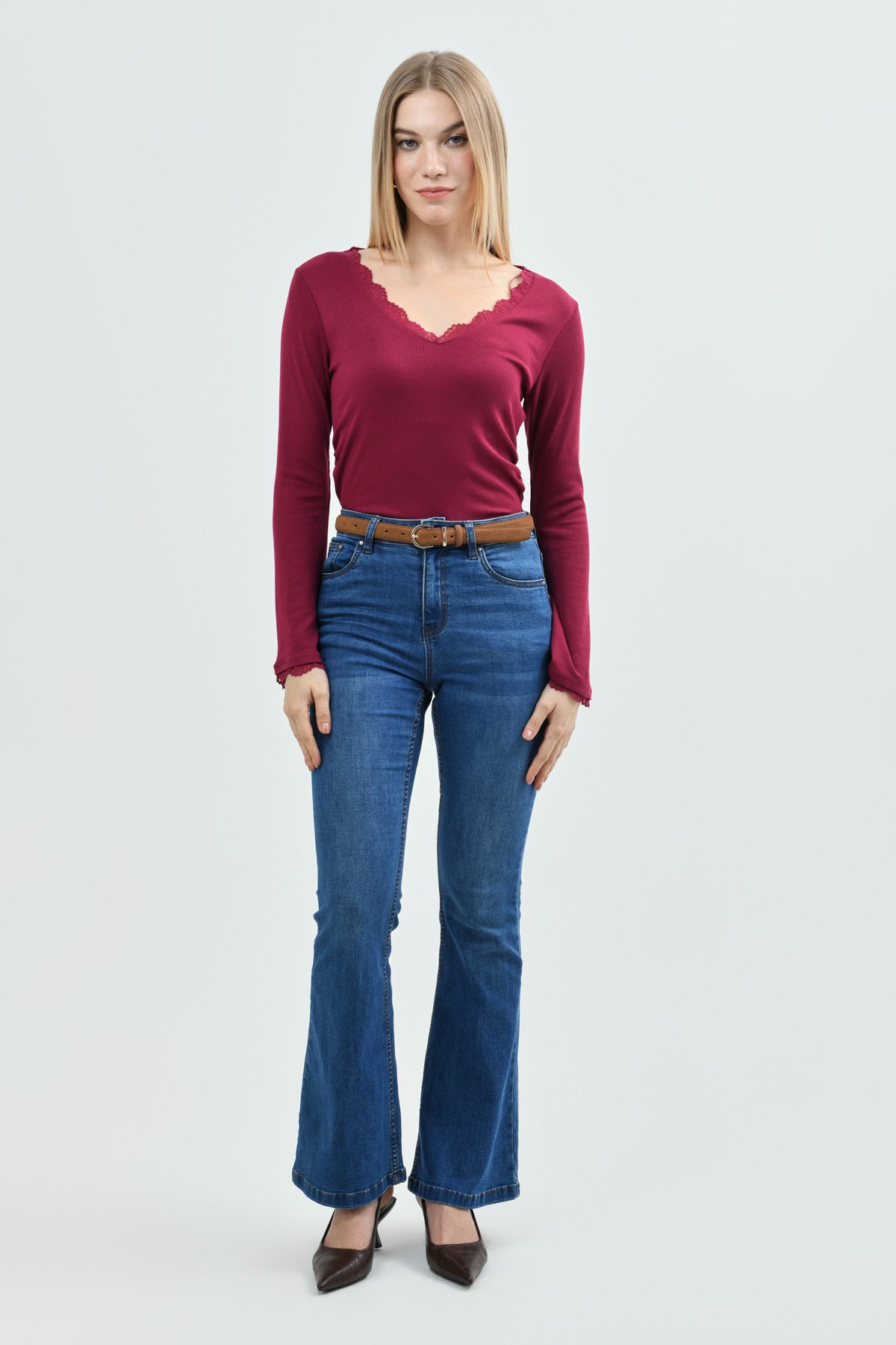 Polera Mujer Ajustado Fucsia