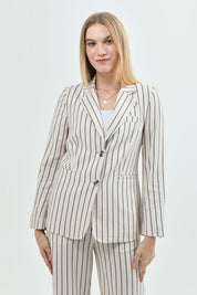 Blazer Casual Mujer Arena