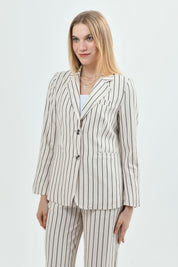 Blazer Casual Mujer Arena