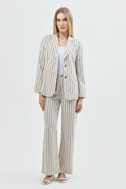 Blazer Casual Mujer Arena