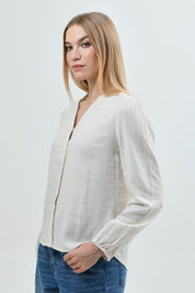 Blusa Clásica Mujer Crema