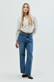 Blusa Clásica Mujer Crema