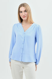Blusa Mujer Regular Celeste Claro
