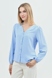 Blusa Mujer Regular Celeste Claro