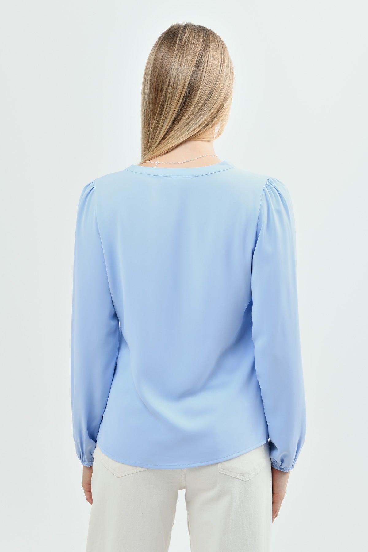 Blusa Mujer Regular Celeste Claro