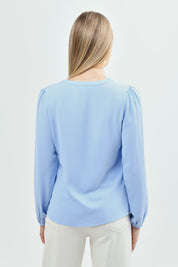 Blusa Mujer Regular Celeste Claro