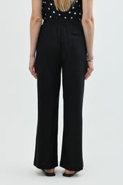 Pantalón Calce Recto Mujer Negro