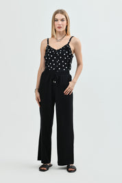 Pantalón Calce Recto Mujer Negro