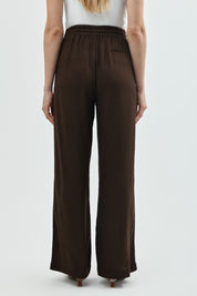 Pantalón Calce Recto Mujer Chocolate