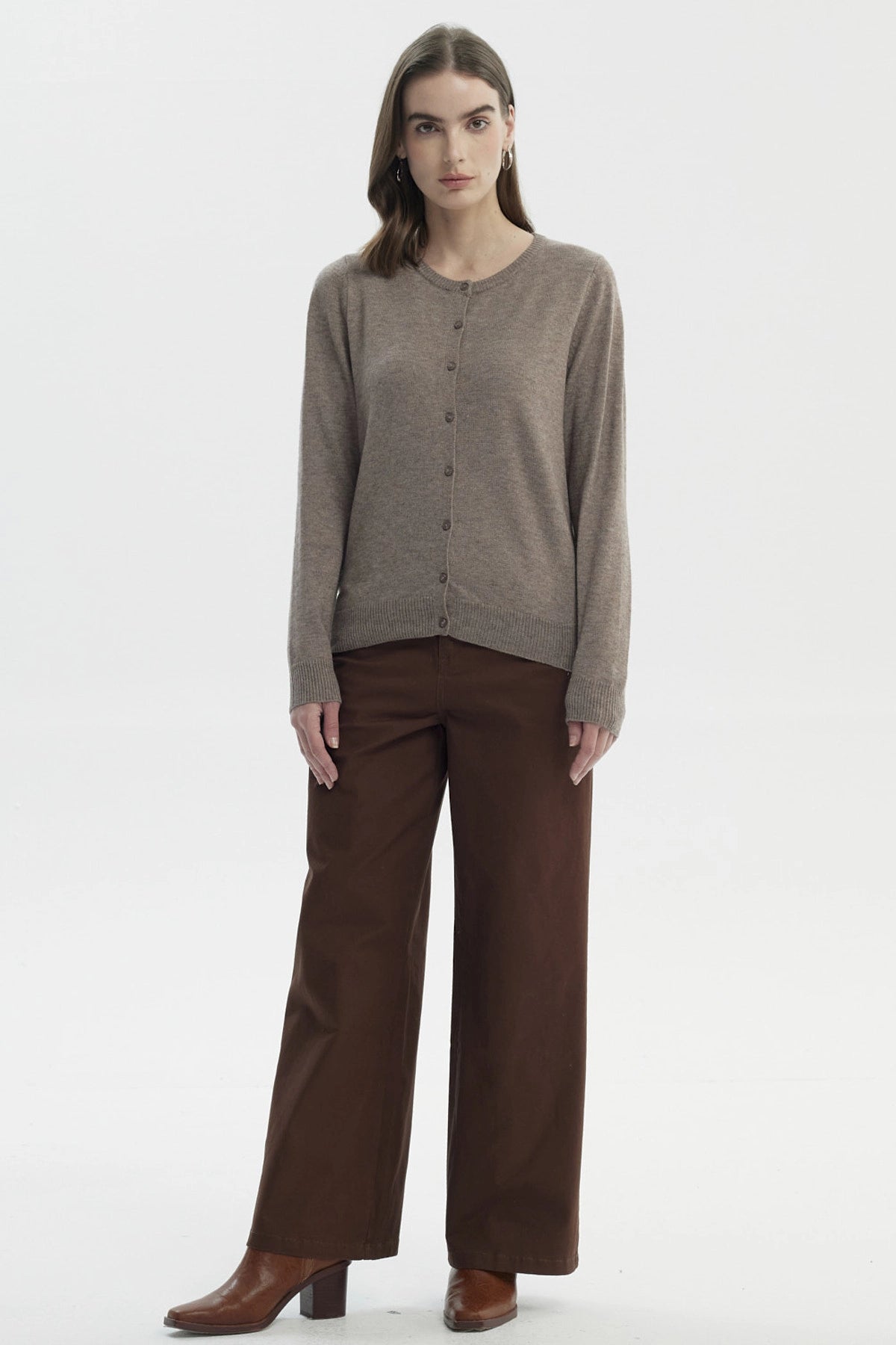 Sweater Mujer Regular Café