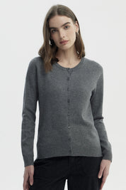 Sweater Mujer Regular Gris Melange