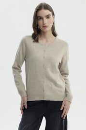 Sweater Mujer Regular Beige