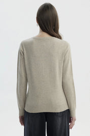 Sweater Mujer Regular Beige