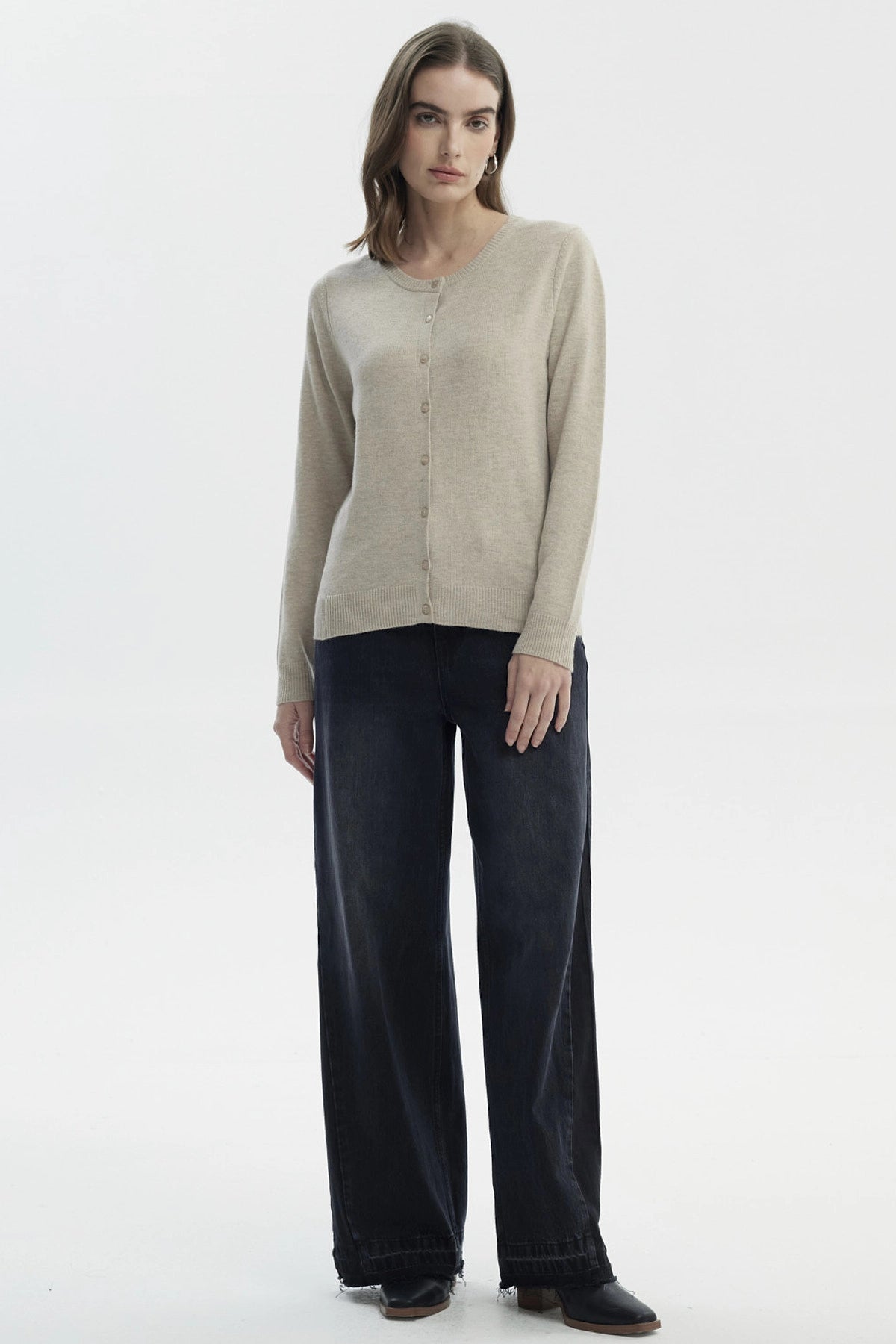 Sweater Mujer Regular Beige