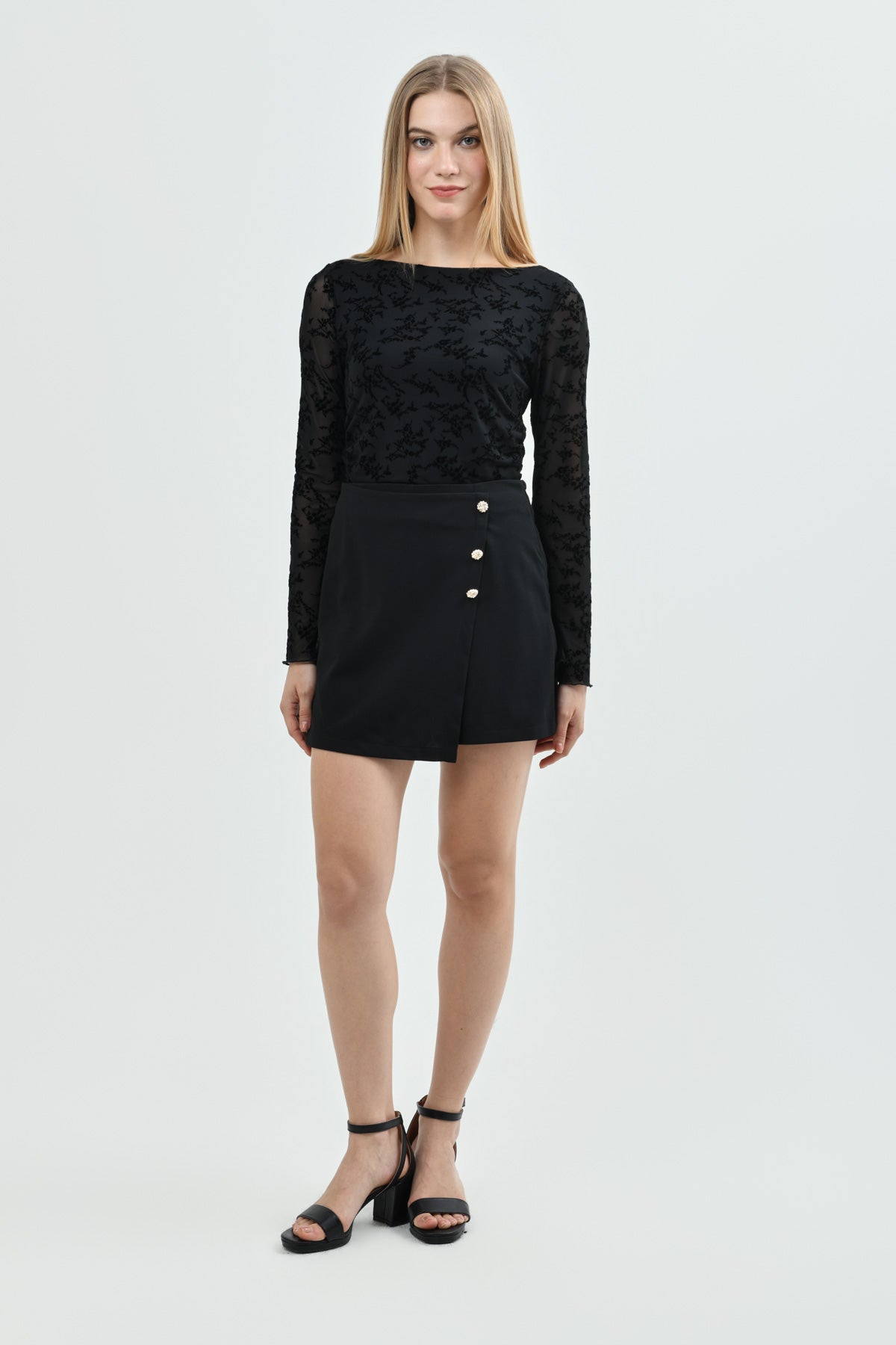 Polera Slim Mujer Negro