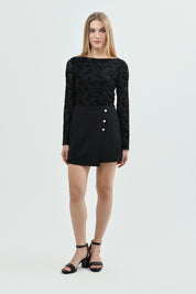 Polera Slim Mujer Negro