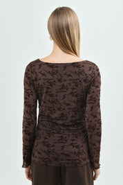 Polera Slim Mujer Café Oscuro