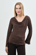 Polera Mujer Slim Café Oscuro