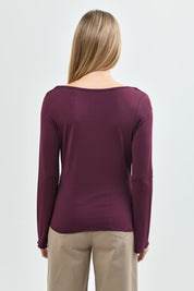 Polera Mujer Slim Vino