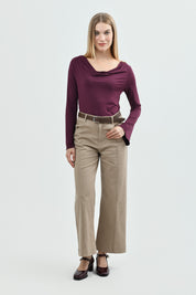 Polera Mujer Slim Vino