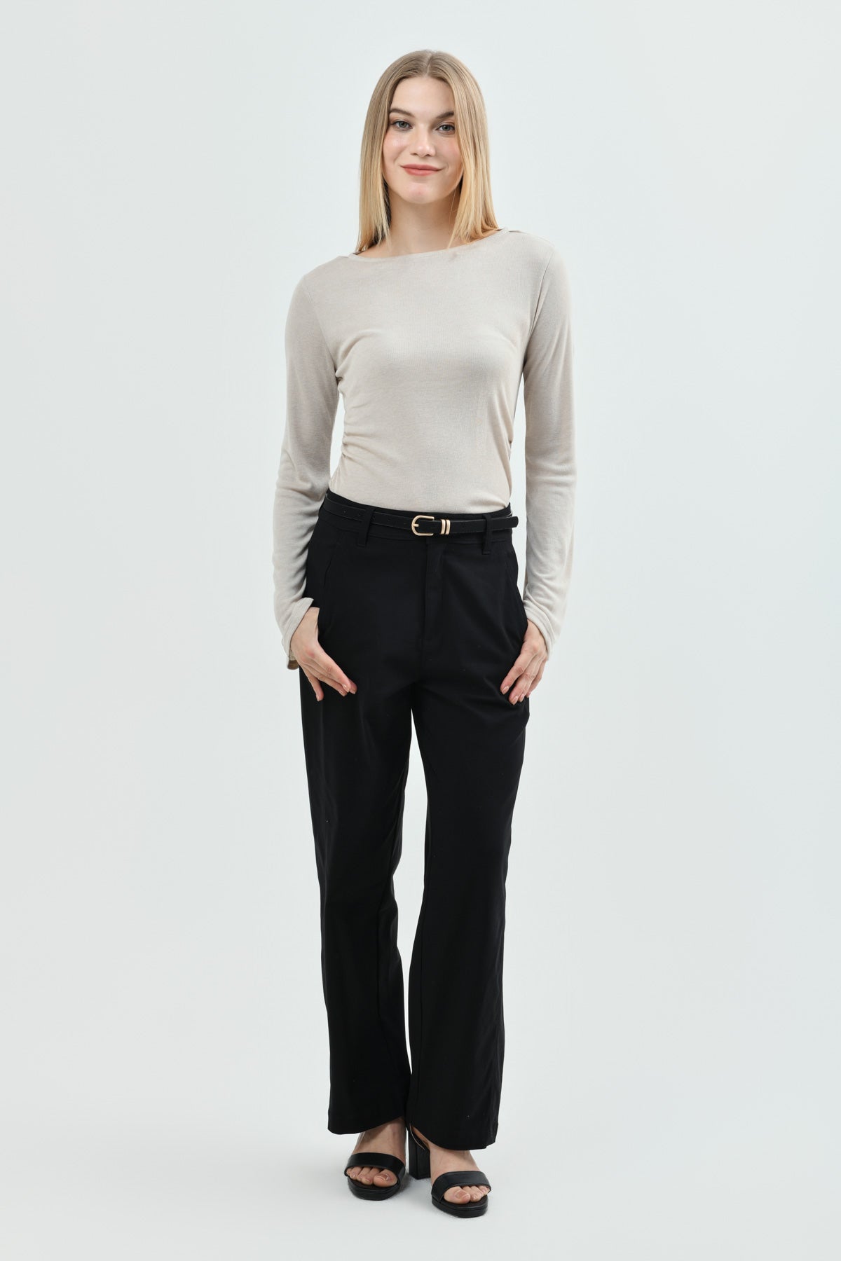 Polera Mujer Slim Beige