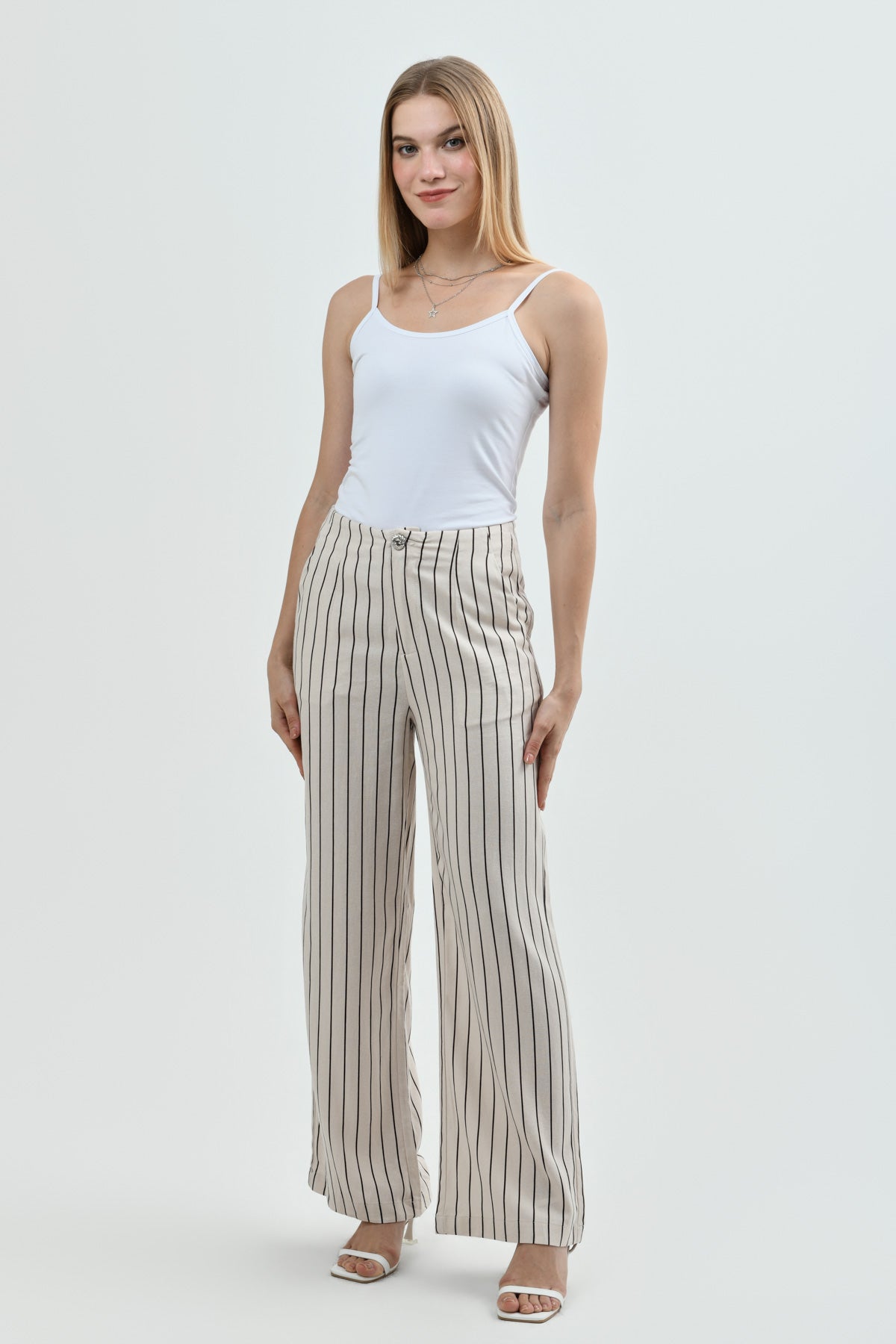 Pantalón Loose Mujer Arena