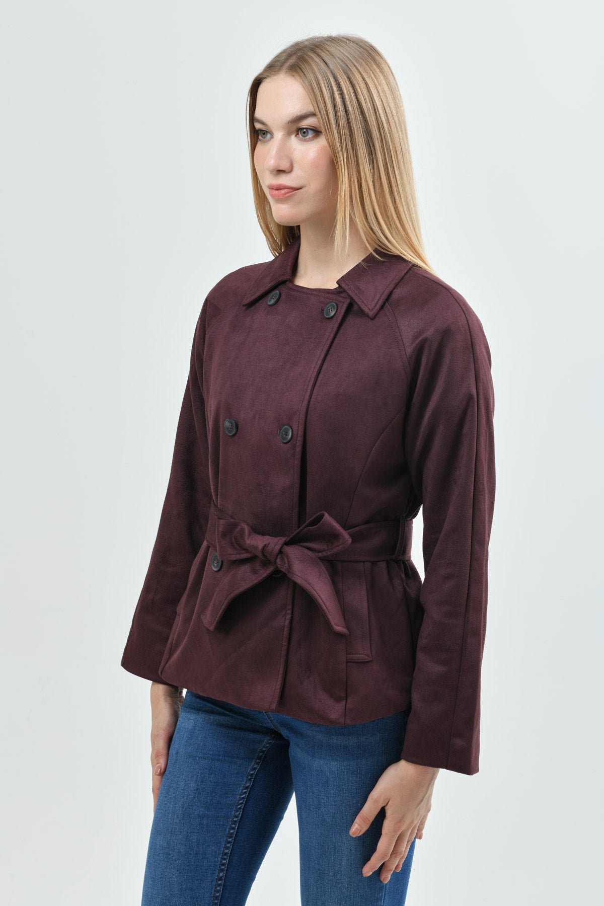 Chaqueta Mujer Regular Vino