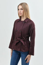 Chaqueta Mujer Regular Vino