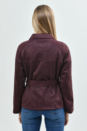 Chaqueta Mujer Regular Vino
