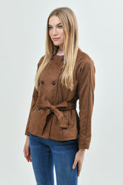 Chaqueta Mujer Regular Camel