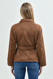 Chaqueta Mujer Regular Camel