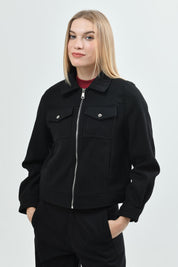 Chaqueta Mujer Regular Negro