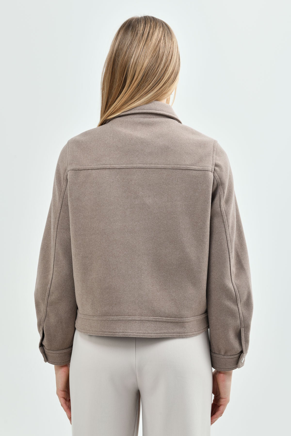 Chaqueta Mujer Regular Beige