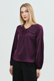 Blusa Mujer Clásica Vino